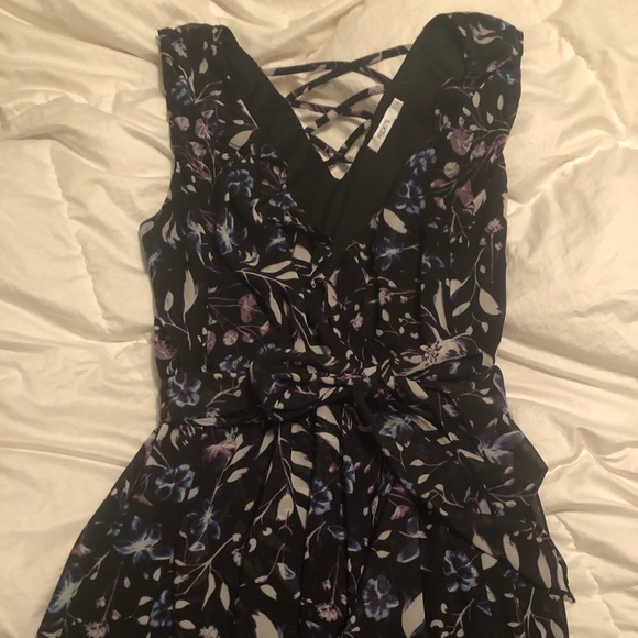 Floral faux wrap maxi dress - Picture 1 of 2